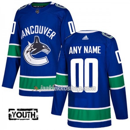 Lapsille NHL Vancouver Canucks Custom Adidas 2017-2018 Sininen Authentic